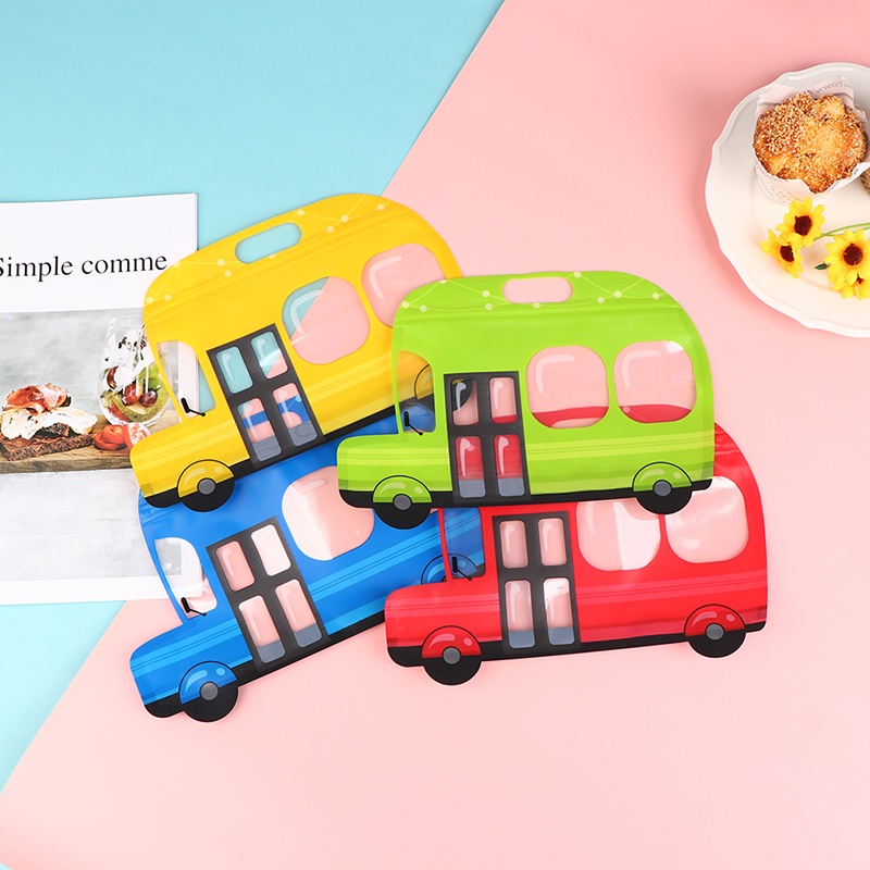 5 Pcs Tas Hadiah Permen Snack Bentuk Kartun Mobil Untuk Perlengkapan Pesta