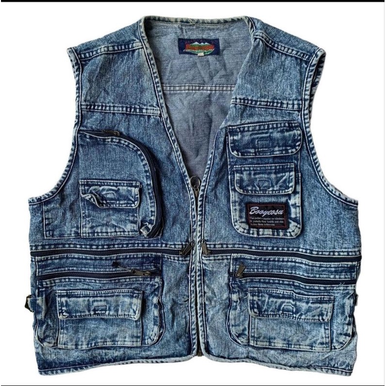 ROMPI VEST DENIM BOOYEOSA MILITARY ORIGINAL SECOND