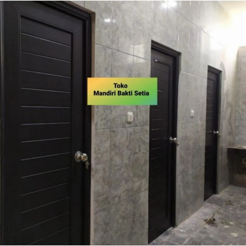 Pintu kamar mandi UPVC Maximus Black Minimalis