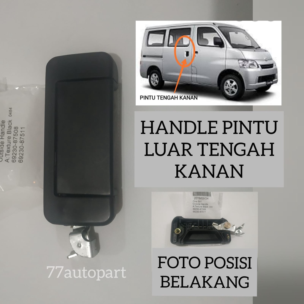 handle pintu luar bukaan pintu daihatsu grandmax hitam