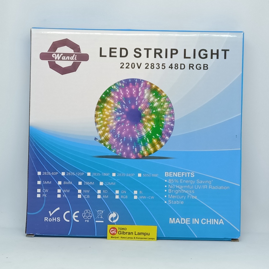 Lampu Strip LED Wandi Set RGB - Lampu LED Hias Selang Flexible