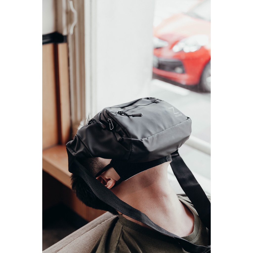 [KLIKTAS] Tas Pinggang Pria Zigger 22006 Waist Bag Premium Waterproof Tahan Air Multifungsi Tas Selempang Sling Bag Modis
