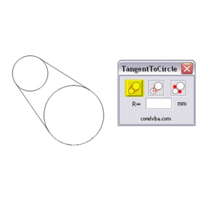 Plugin CorelDraw - Tangenttocircle