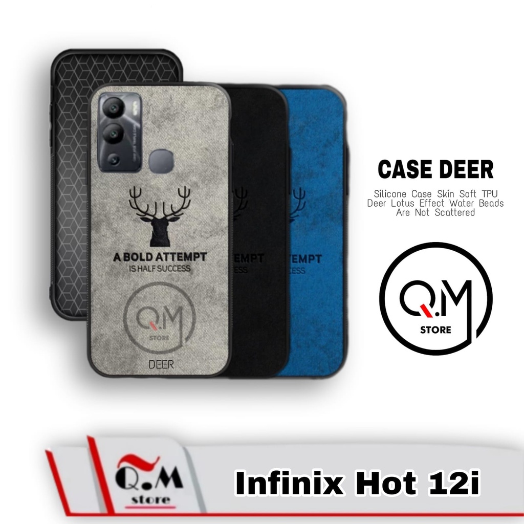 Case Infinix Hot 12i Softcase Deer TPU JENS Bermotif Rusa Casing Pelindung Back Cover