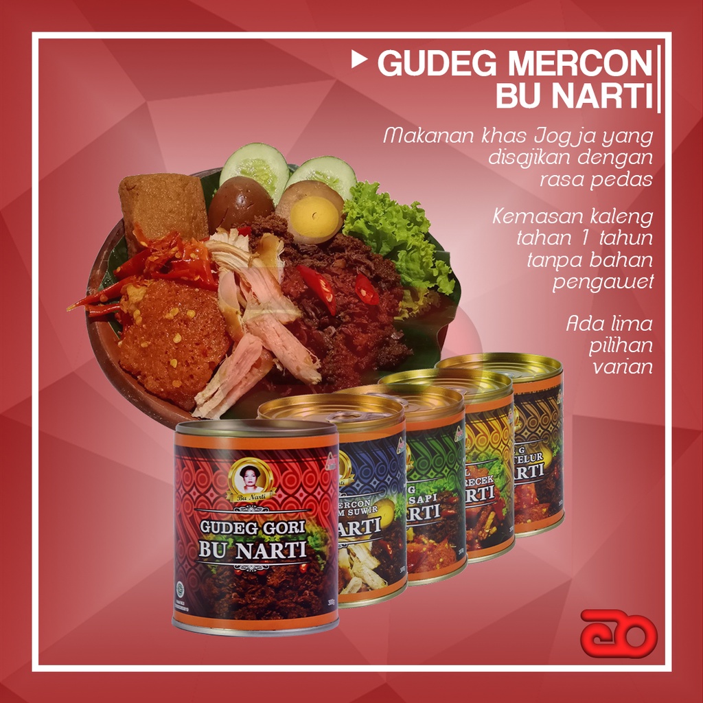 

Gudeg Mercon Bu Narti Makanan Khas Jogja Kemasan kaleng