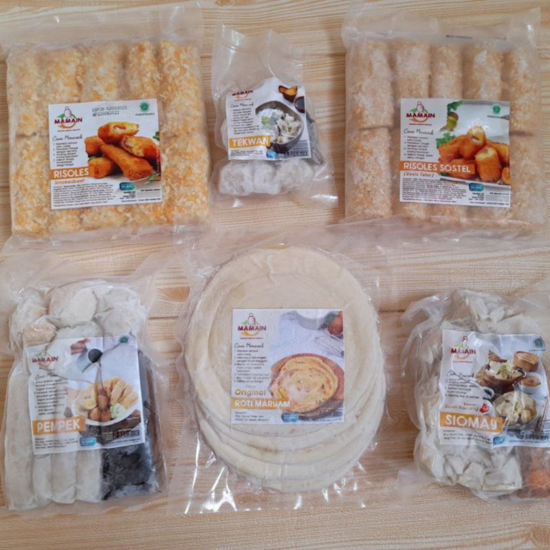 

Aneka Frozen Food Roti Maryam Pempek Dimsum Siomay Risoles Tekwan Mamain Lengkap