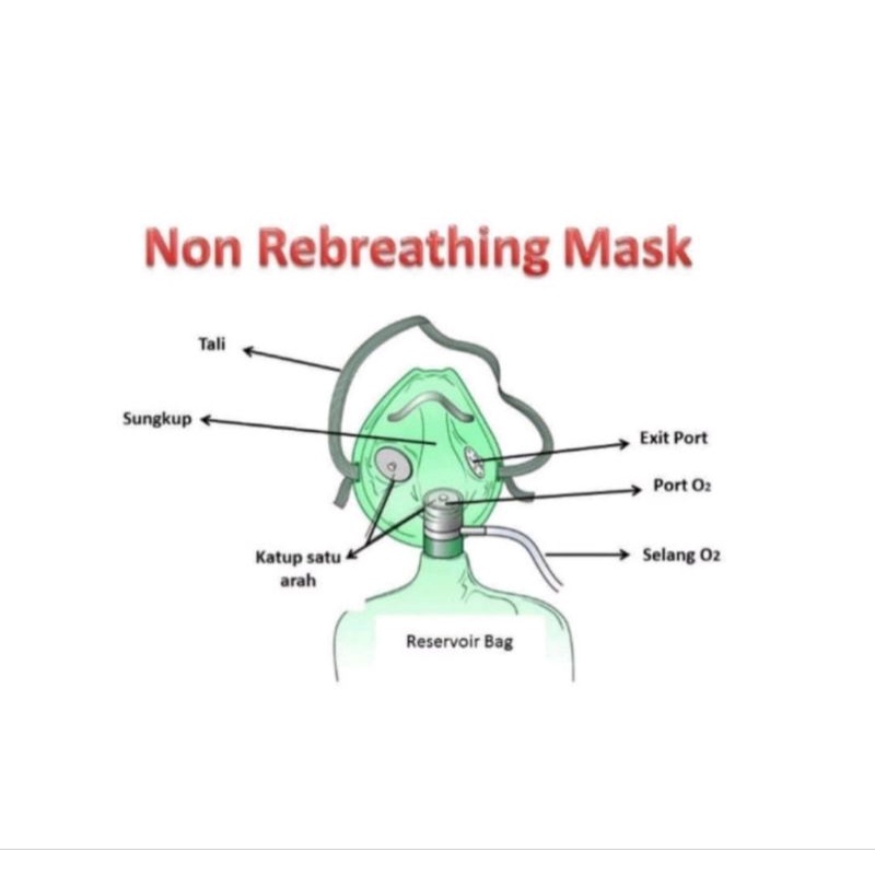 Masker Oksigen Non Rebreathing Dewasa GEA