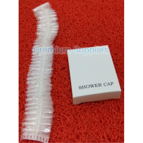 Jual 100pcs shower cap dan cover, kover, penutup kepala, amenities