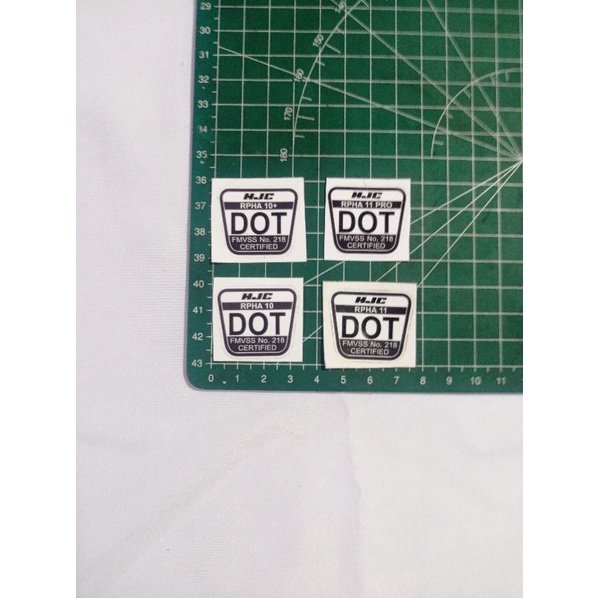 Stiker Helm DOT Hjc Rpha 10, Rpha 10+, Rpha 11, Rpha 11 pro
