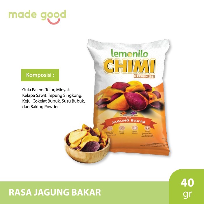 

Chimi Ubi Snack Keripik Halal No MSG Bebas Gluten Free 40gr - Lemonilo