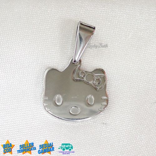 Lovelybutik - Kalung Titanium Anti Karat Cutie Head Kalung Anak Perempuan Ukuran 35 cm dan Liontin Titanium Head BONUS KOTAK PERHIASAN