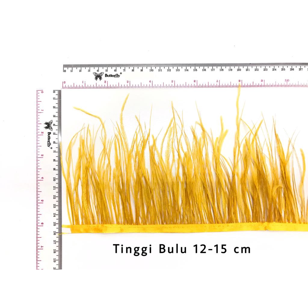 Nobira98 Bulu Ostrich Single Ostrich Renda Bulu Bulu Putih Bulu Baju Bulu Hiasan Gaun Renda Bulu