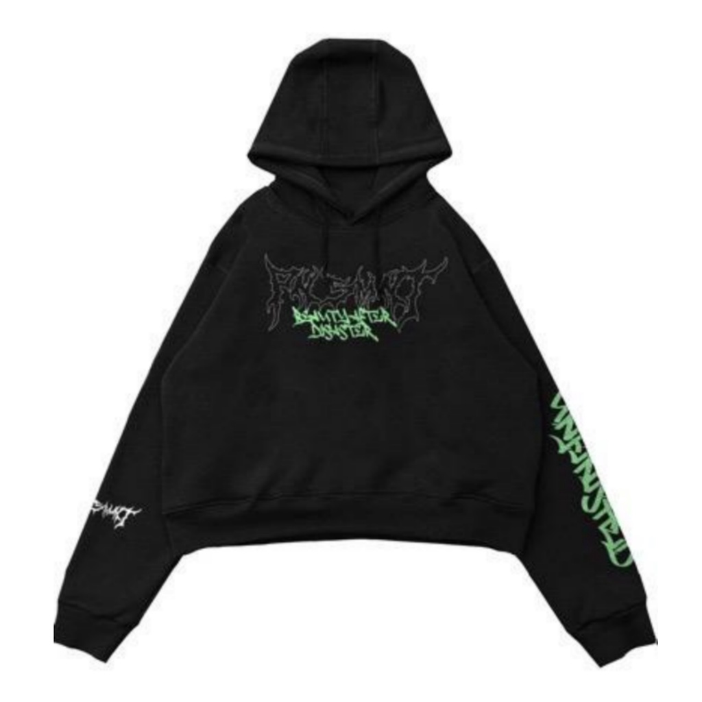 Sweater Hoodie Crop Punishment Beauty After 02C Unisex Black