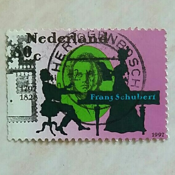 

(AD) Perangko Belanda 1997 Birth Bicentenary of Franz Schubert (1797-1828) 80c Used