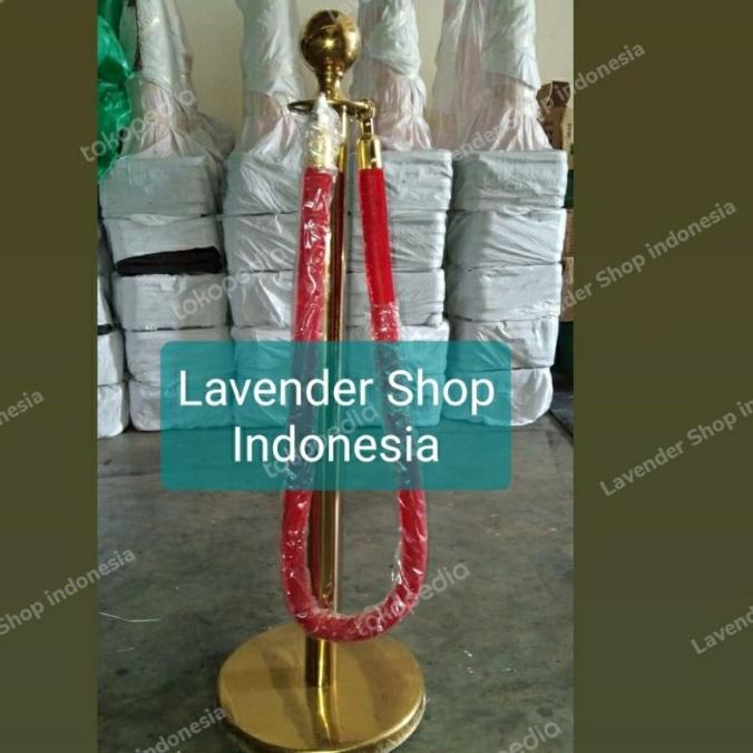 

Tiang Pembatas Antrian tali bludru / pembatas antrian bank