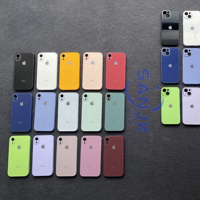NEW !! CASE iPhone 14 Pro max Silicone Soft Edged Tempered Glass compatible for iPhone Case iPhone 6 6s 7 8 Plus X Xs Max XR 11 Pro Max 12 Pro max 13 Pro max Case