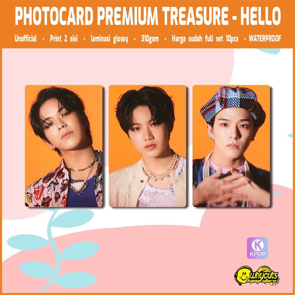 Photocard Set Premium Treasure Hello / Print 2 sisi laminasi glossy / anti air isi 10pcs