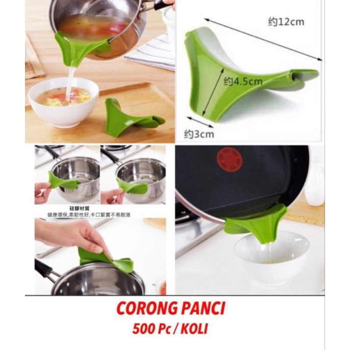 Corong Panci Anti Tumpah / Anti Panas Silikon