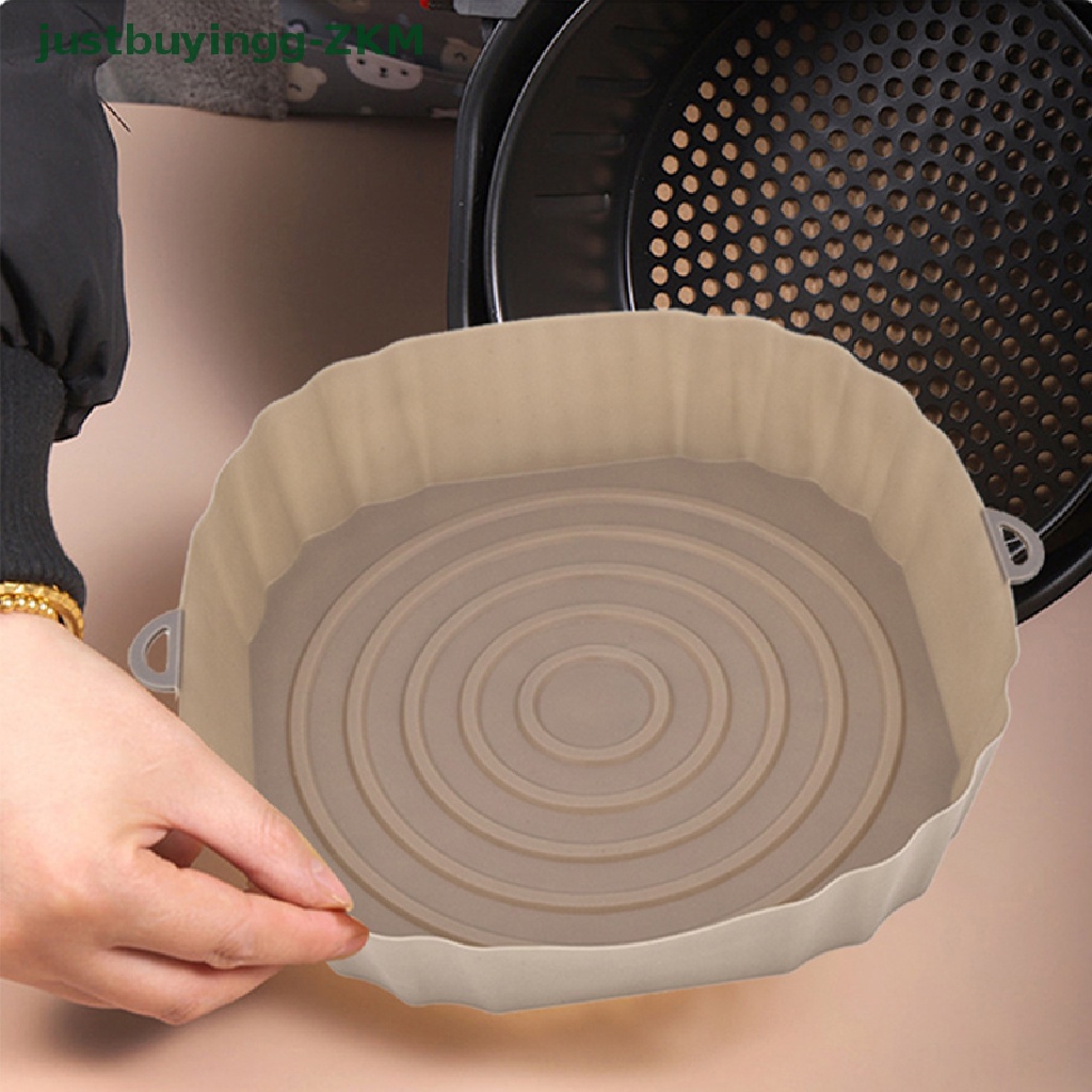 (justbuyingg) Loyang Air Fryer Bahan Silikon Anti Lengket Ukuran 18cm