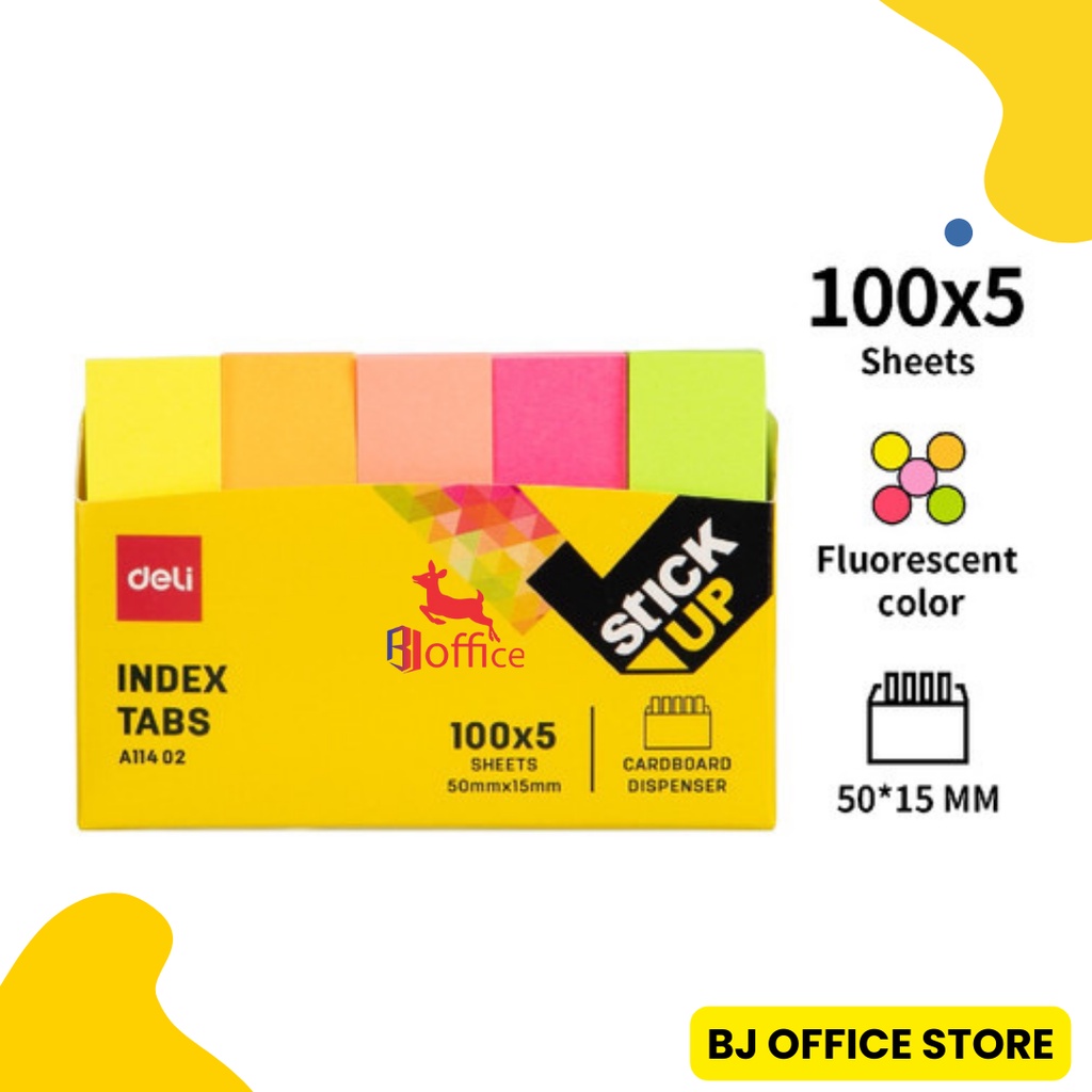 

DELI Index Tabs EA11402 50x15mm 5 Warna Memo Indeks