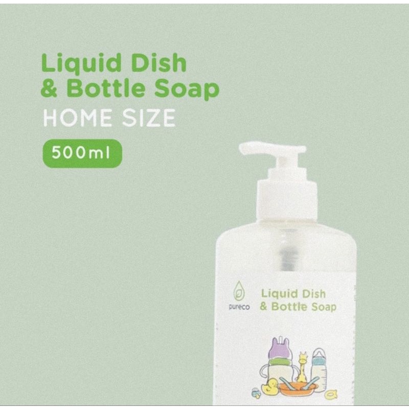 Pureco Liquid Dish &amp; Bottle Soap 500 ml - Sabun Cuci Piring &amp; Botol