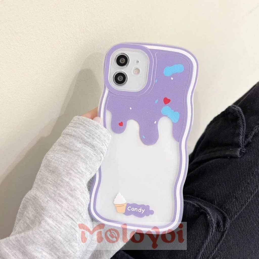 Casing Softcase TPU iPhone 11 14 12 13 Pro MAX 7 8 6 6s 14 Plus X XR XS MAX SE 2020 Aksen Macaron