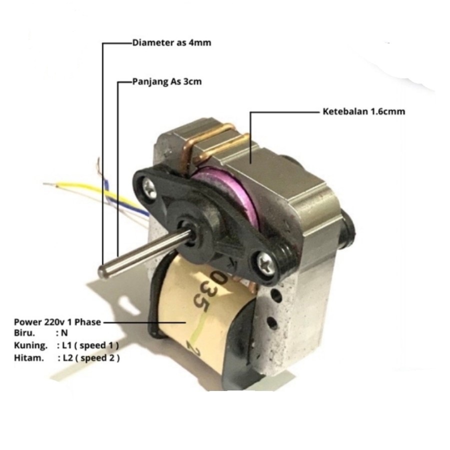 Motor Dinamo Kipas Angin Karakter 6 7 8 Inch Dinamo Kipas Angin 6 7 8&quot; Umum