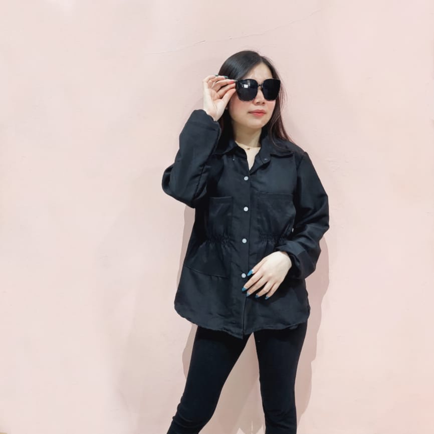 RD FASHION CANTIKA BLOUSE / KELSIE / KEMEJA KATUN POPLIN POCKET / ATASAN BAJU WANITA / BLOUSE WANITA