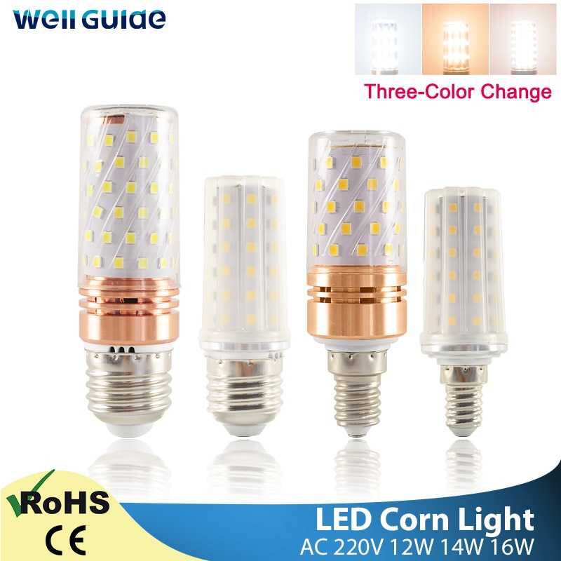 Lampu Bohlam LED Lampu Ruangan Rumah Led Corn Light Bulb E27 12W 60 LED Cool White