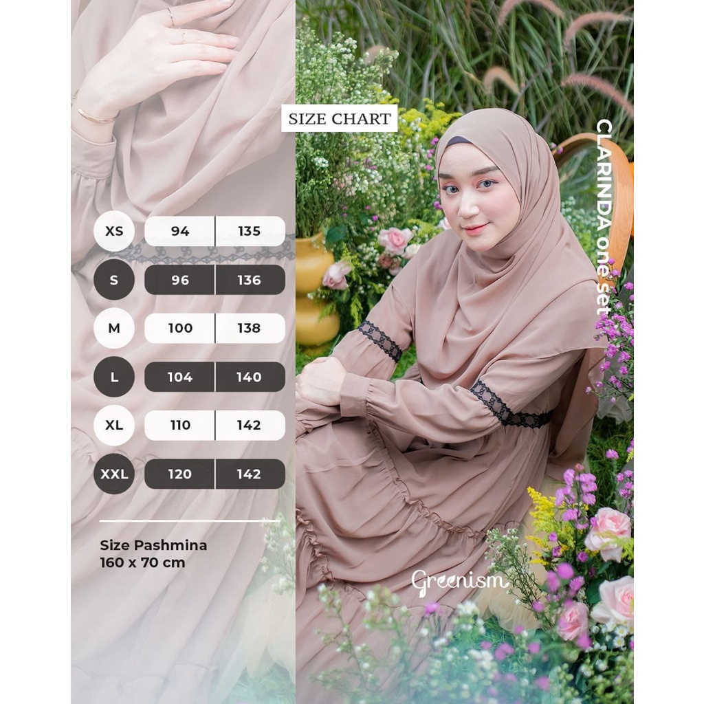 Greenism Gamis Clarinda Quality Premium Syari'i