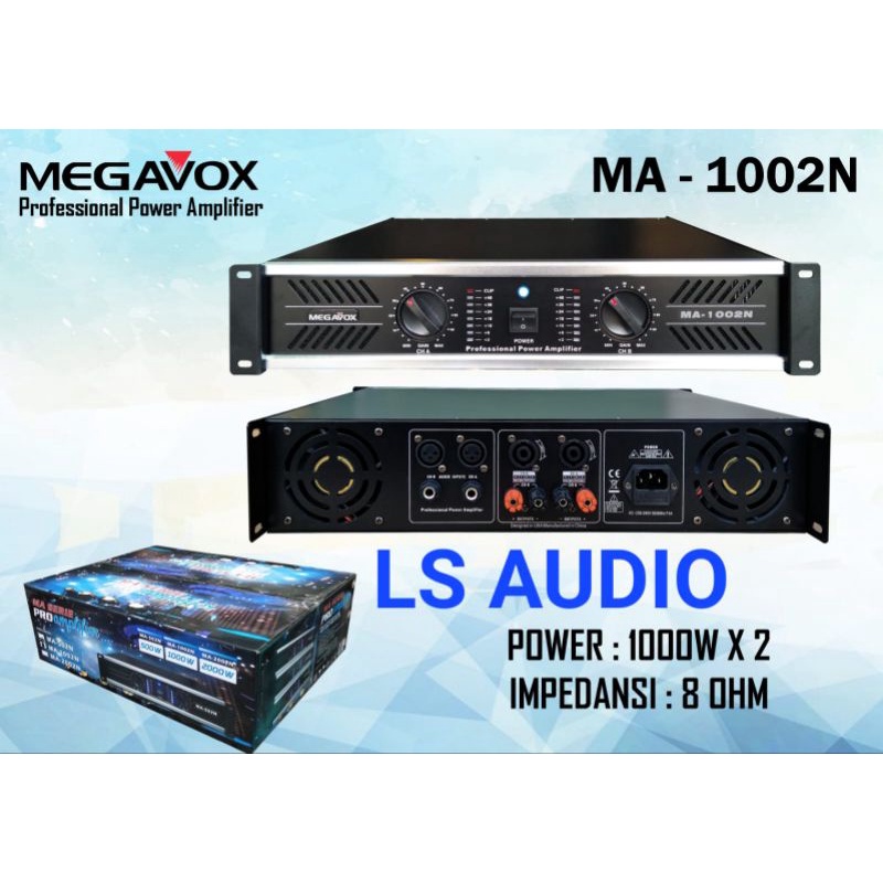 POWER AMPLIFIER MEGAVOX MA 1002 N POWER MEGAVOX ORIGINAL