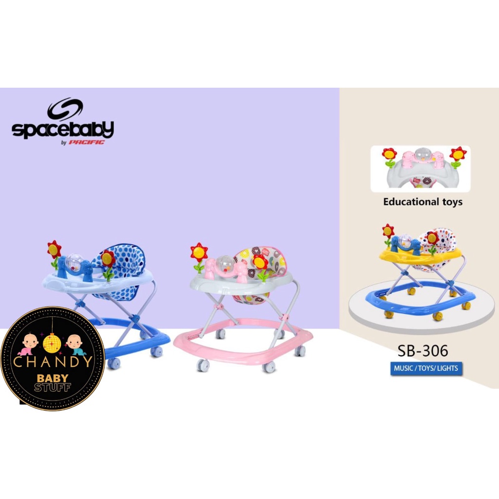 BABY WALKER SPACE BABY SB 306 APOLLO MAINAN CUSHION ADA MUSIK DAN LAMPU