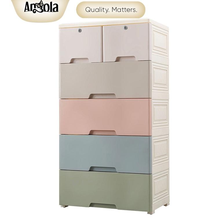 ANGOLA LEMARI PLASTIK PAKAIAN C69 LACI SUSUN STORAGE CABINET PLASTIK RAK SUSUN PENYIMPANAN MURAHHHH.