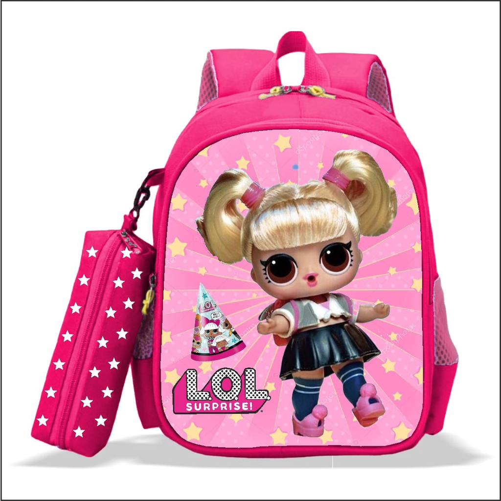 Tas Ransel Sekolah Anak Perempuan TK dan SD Karakter LOL Surprise Premium Bisa COD Kualitas PREMIUM 