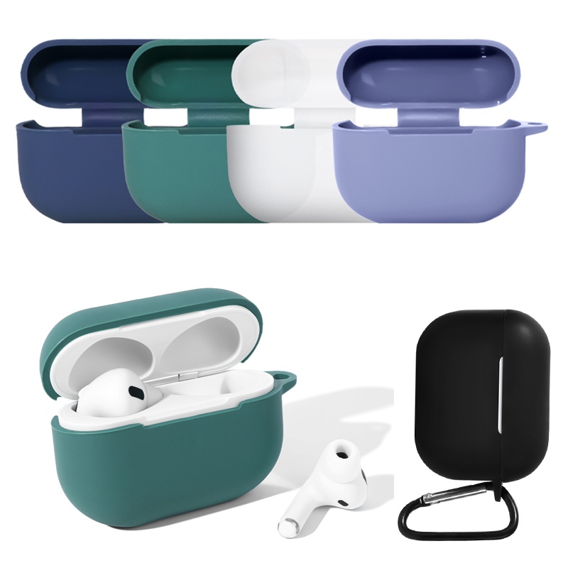 Casing Soft Case Silikon Matte Warna Polos Anti Air Untuk Airpods Pro 2