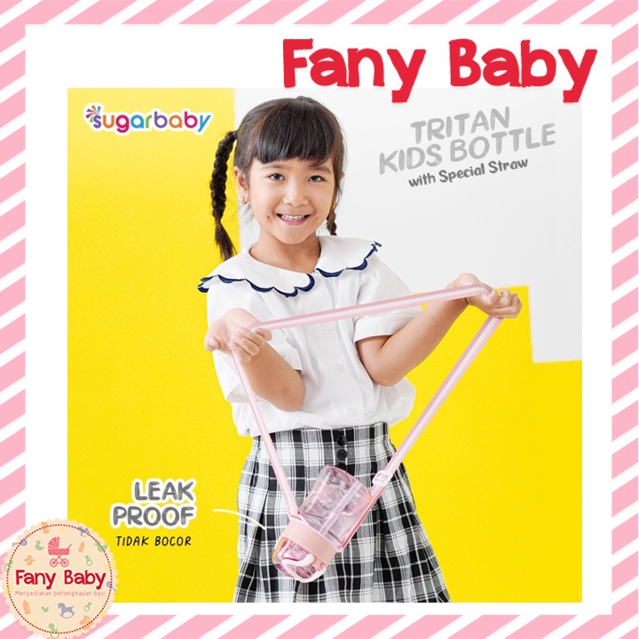 SUGAR BABY TRITAN KID BOTTLE WITH SPECIAL STRAW 400ML