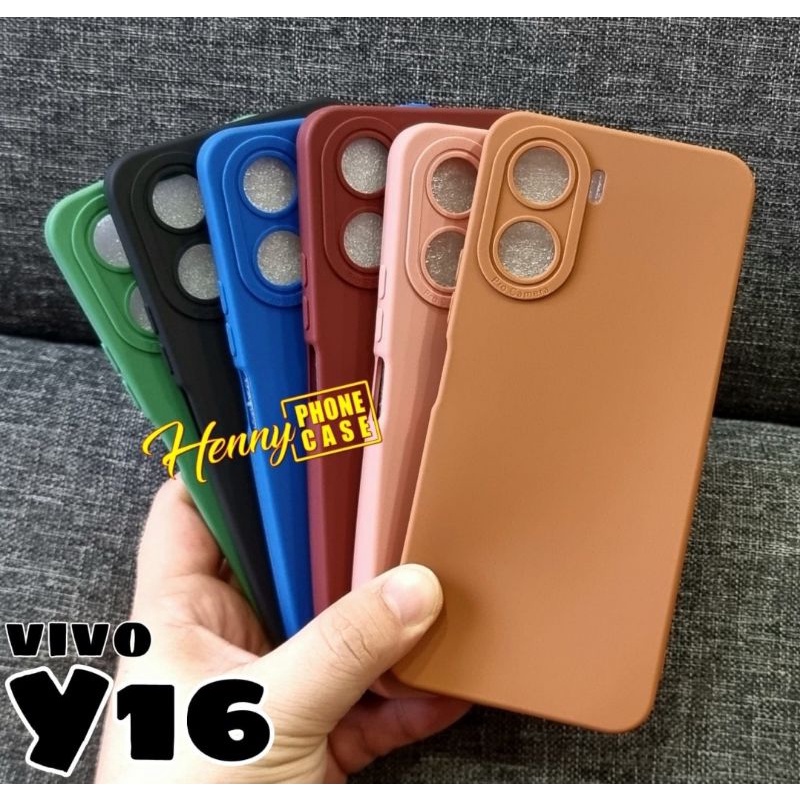 Case Maccaron Vivo Y16 Y22 Y22s Y35 Y36 Y15 Y15s Y02 Y02T Y02s Y01 Y75 T1 T1Pro Softcase Premium/Silikon Casing Belakang Super Thin Protecth-Ada Pelindung Kamera(Lensa Camera)/Soft Protection Anti Jamur S Y 16 Y02 s Y15 s 4G 5G PRO Plastik Karet