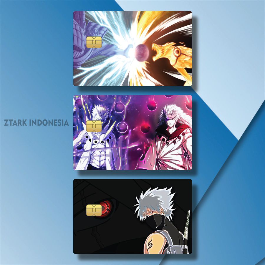 COVER KARTU AESTHETIC ANIME NARUTO KEREN HOLOGRAM CFSTL/SMEWJ/ GARSKIN ATM CARD ANIME SASUKE SAKURA 