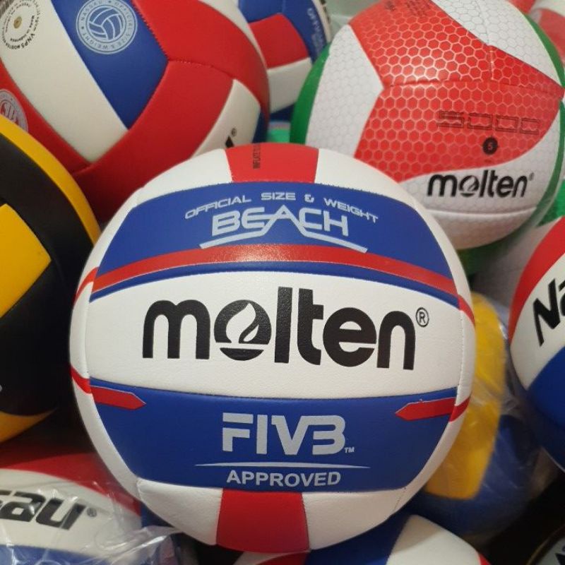 BOLA VOLI /VOLLY  (MIKASA NASSAU MOLTEN) HARGA TERBAIK PILIH SESUI VARIASI TIPE TERMURAH-Molten beach jait