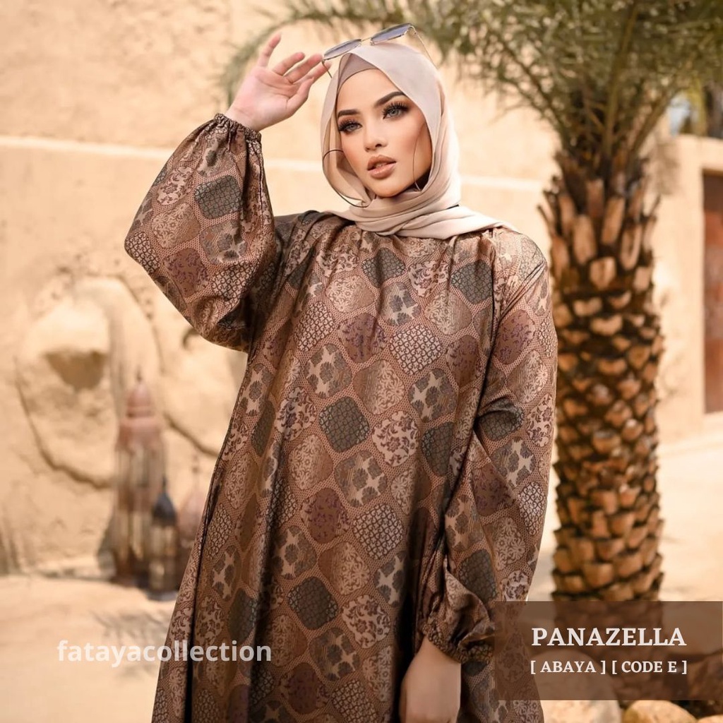 Jual Fataya Collection PANAZELLA Abaya - Bahan Armani SIlk Lingkar Dada  120cm | Shopee Indonesia