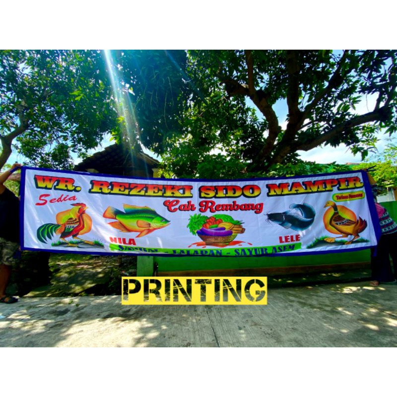 Jual [BISA COD] SPANDUK PECEL LELE KAIN PRINTING PREMIUM / SPANDUK