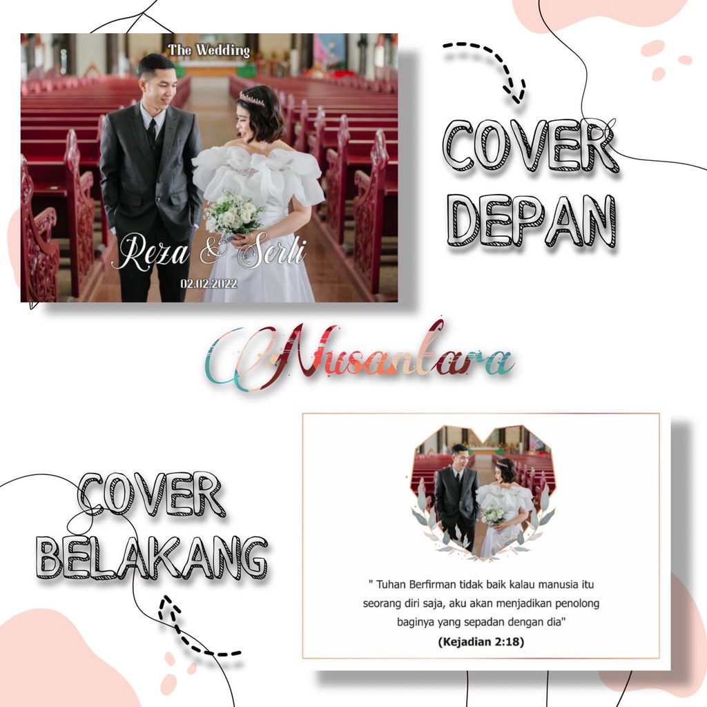 

Buku tamu pernikahan custom foto / Wedding guest book