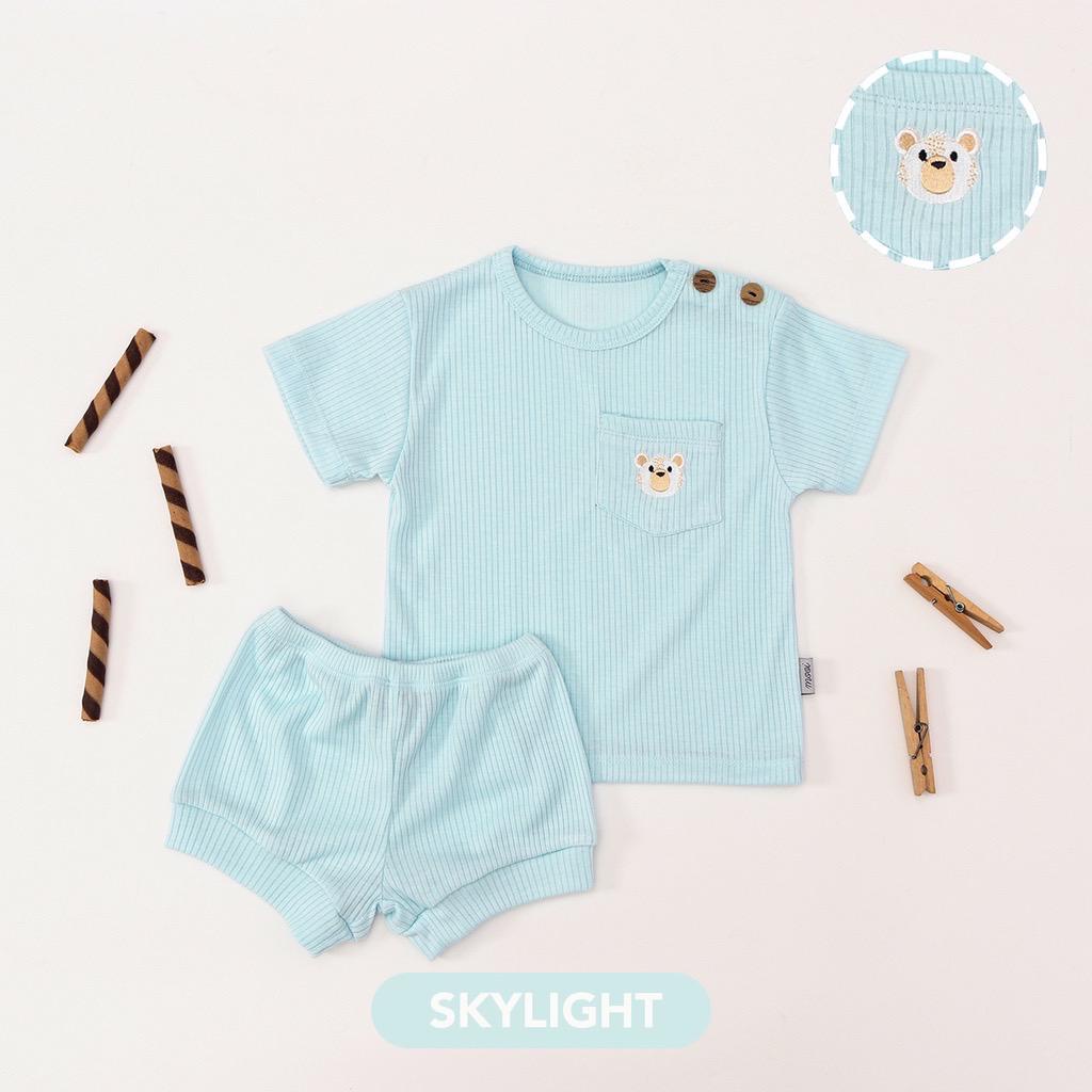 Mooi Niki Rib Set Setelan Anak Unisex - Mooi setelan anak