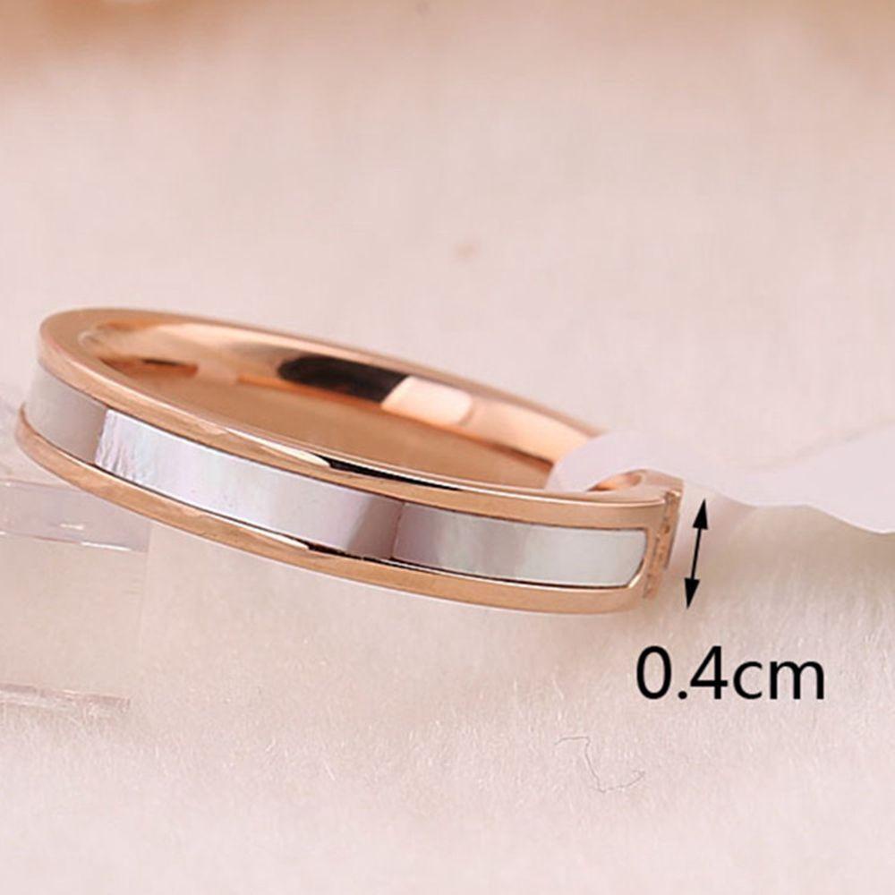 Mxbeauty Cincin Baja Titanium Kepribadian Trendi Wanita Perhiasan Geometri Berongga Berlian Zirkon Perempuan Jari Cincin