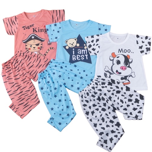 ZASKIYA - SETELAN ANAK COWOK-CEWEK CELANA PANJANG MODEL PIYAMA FIT 1-4 TAHUN PIYAMA ANAK