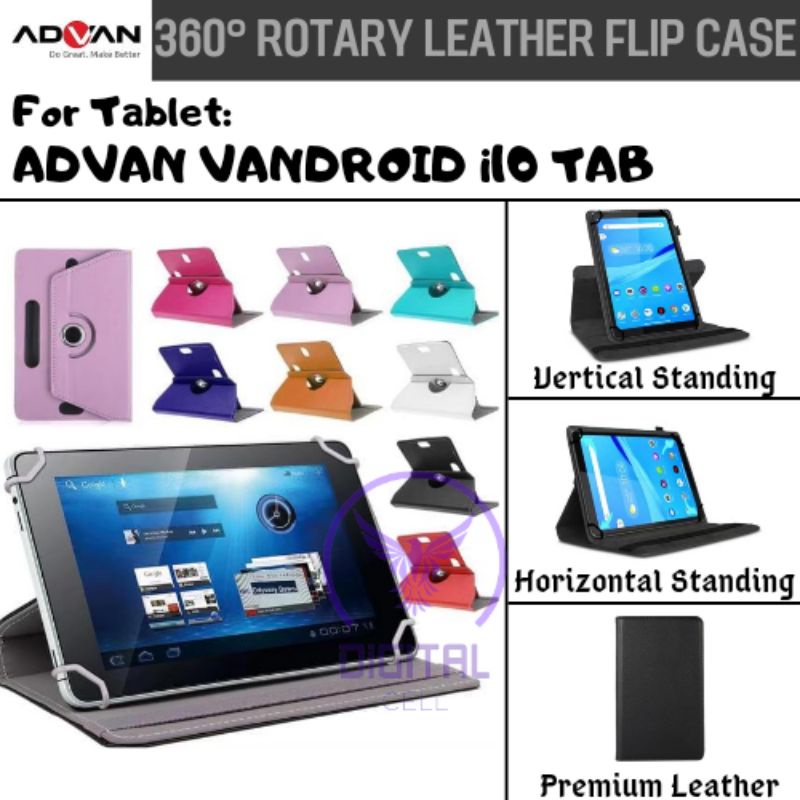 ADVAN VANDROID i10 TAB ROTARY CASE LEATHER FLIP CASE BOOK COVER CASING 360 SARUNG KESING FLIPCASE