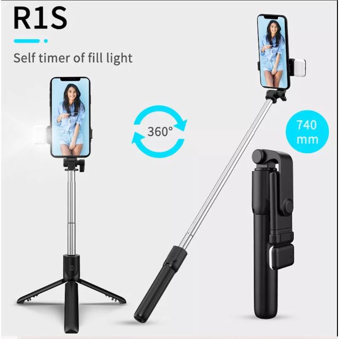 GoodCase - Tongsis Bluetooth Selfie Stick Remote Bluetooth Tripod