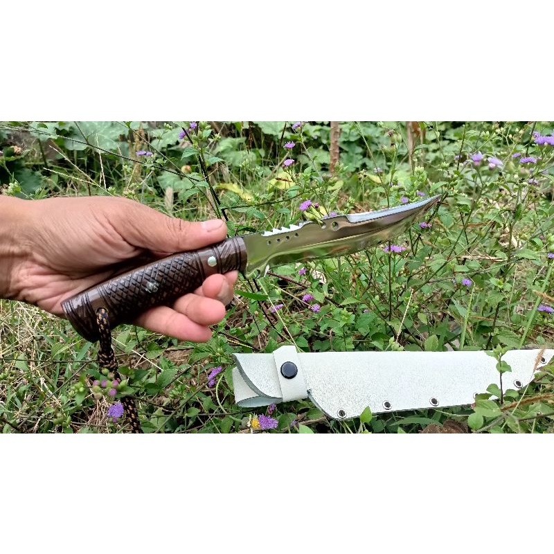 pisau rambo kecil. pisau berburu hanting model terbaru gagang fulltang