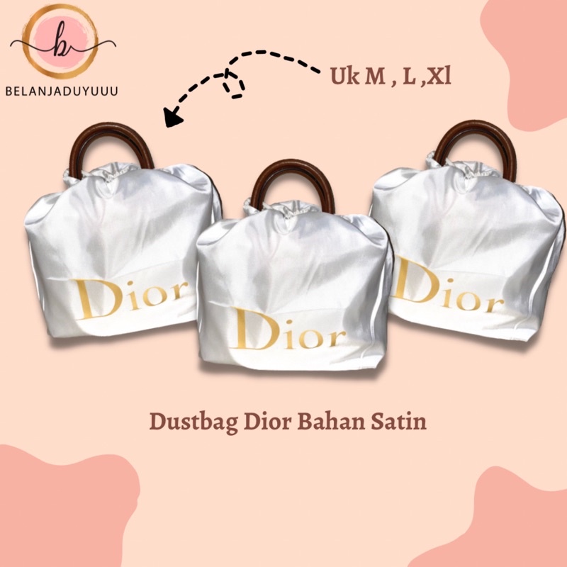 Dustbag Dior Bahan Satin Pelindung Debu Dustbag Pengganti Dustbag Branded