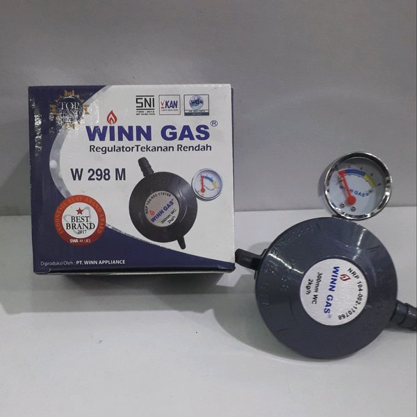 Winn Gas Regulator + Meter Tekanan Rendah W 298 M W298M